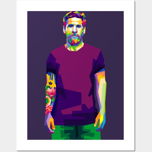 Lionel Messi WPAP Wall Art by erikhermawann22